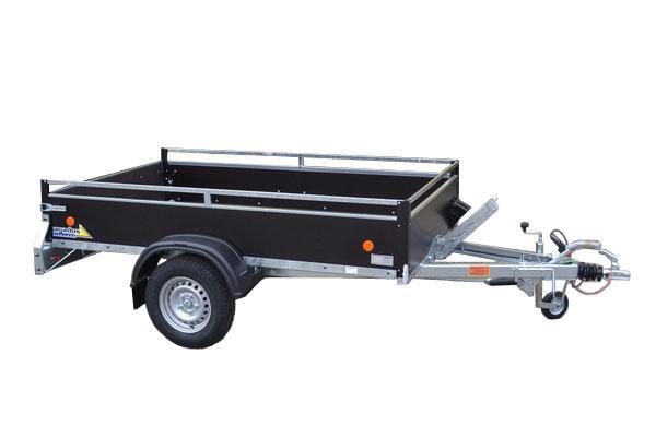 Přívěs 2,5 x 1,24 m VZ-26 B1 + reling a mechanické sklápění s ručním heverem